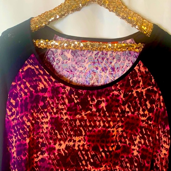 Belle Gray Lisa Rinna Printed Boho High Low Tunic Top Plus Size 2X - Picture 2 of 6